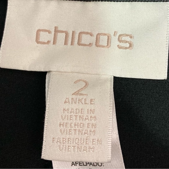 Chico’s Juliet Flocked Ankle Pants Women’s Size 12 Velvet Equestrian Pull On - Picture 7 of 10